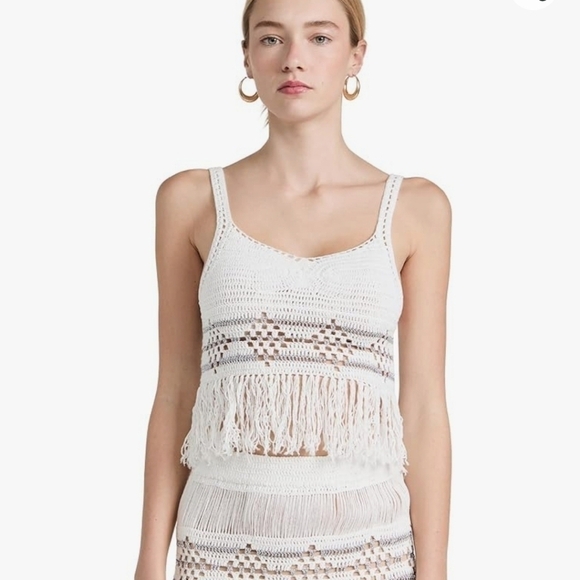Misa Los Angeles Tops - NWT✨️Misa Fringe Crochet Top Size Medium